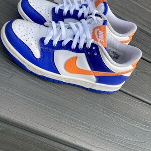 Blue and Orange Nike Dunks